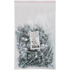 Шурупы кровельные оцинк. некрашеные, со сверлом М6,3 х 38 100шт. Фасовка (23126-0)