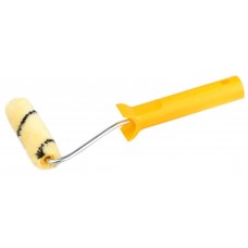 Валик мини-валик малярный в сборе DUALON, 15 х 110 мм, бюгель 6 мм, ворс 7 мм, полиакрил, все виды ЛКМ STAYER 03-05812-11