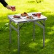 Стол складной алюминиевый, столешница МДФ, 600 х 450 х 250/590 Camping Palisad (69582)
