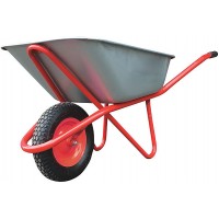 Тачка строительная, ПУ колесо, 90 л, грузоподъемность 200 кг, Профи (77627)