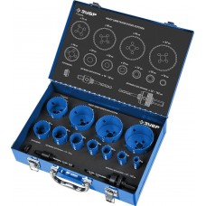 Набор биметаллических коронок 11 шт, сталь Р6М5, (14,20,22,25,30.35,40.51.60,64,67) ЗУБР 29531-H11