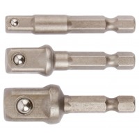 Адаптеры под головки с хвостовика U-типа под биты, набор 3 шт., легированная сталь (57952)