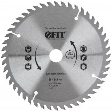 Диск пильный для циркулярных пил по ламинату 165 х 20/16 х 48T (37772)