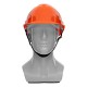 Каска защитная из ударопрочной пластмассы, оранжевая Сибртех (89113)