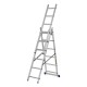 Лестница, 3 х 6 ступеней, алюминиевая, трехсекционная, Сибртех (97816)