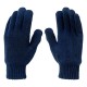 Перчатки трикотажные, акрил, двойные, синий, двойная манжета Сибртех (68685)