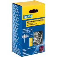 Алюминиевая высокопроизводительная заклепка R:High-performance-rivet, 4.8 х 10 мм, 350 шт RAPID 5001435