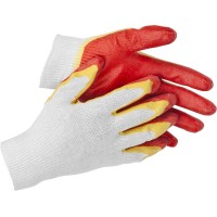 Перчатки х/б EXPERT-2, S-M, с двойным латексным обливом, повышенная износостойкость STAYER 11409-S