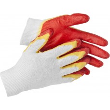 Перчатки х/б EXPERT-2, S-M, с двойным латексным обливом, повышенная износостойкость STAYER 11409-S
