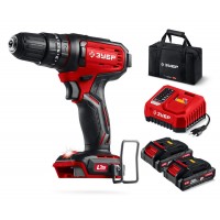 Дрель-шуруповерт ударная 20 В 40 Н·м 2 АКБ LMS 2 А·ч сумка ЗУБР ДШУ-40-22