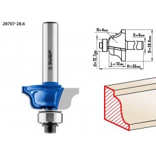 Фреза кромочная калевочная №6 28.6?12 мм радиус 4 мм ЗУБР Профессионал 28707-28.6