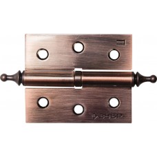 Петля карточная 75 х 63 х 2.5 мм, разъемная, левая, цвет старая медь (AC), 2 шт ЗУБР 37605-075-6L