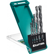 Набор сверл по твёрдым материалам Hard, 5 шт: 4-5-6-8-10 мм KRAFTOOL 29177-H5
