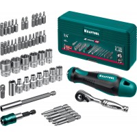 Набор бит и головок с битодержателем и трещоткой X-Drive-49, 49 шт KRAFTOOL 25816