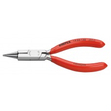 Круглогубцы ювелира с режущими кромками, 130 мм, хром, обливные ручки (KN-1903130)