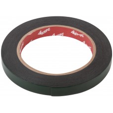 Лента монтажная клейкая на вспененной основе, черная 12 мм х 5 м (11781)