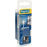 Алюминиевая заклепка 4.8 х 14 мм, 50 шт RAPID 5000389