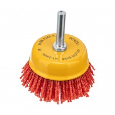 Щетка для дрели, 65 мм, Чашка, со шпилькой, нейлоновая щетина Denzel (74435)
