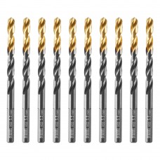 Сверло по металлу, 5,5 мм, HSS-Tin, Golden Tip, 10 шт. Denzel (717214)
