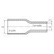 Трубка термоусадочная клеевая ТТК-(3:1)-20/6 черная (в бухте) (КВТ) (89693)