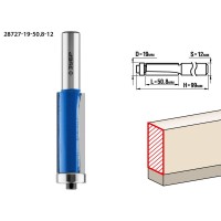 Фреза кромочная 19?50.8 мм с нижним подшипником хвостовик 12 мм ЗУБР Профессионал 28727-19-50.8-12