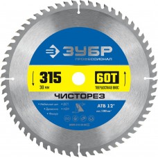 Диск пильный по дереву Чисторез 315 x 30 мм, 60Т ЗУБР Профессионал 36905-315-30-60_z01