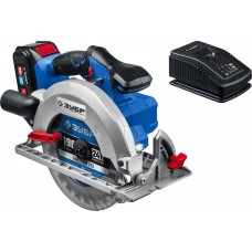 Бесщеточная пила циркулярная 20 В d190 мм 1 АКБ 4 А·ч Профессионал ЗУБР Т7 CPB-190-41