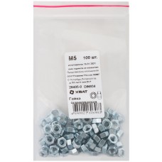 Гайка оцинкованная М5 100 шт DIN 934 Фасовка (28405-0)