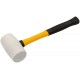 Киянка резиновая белая, фиберглассовая ручка 50 мм ( 340 гр )