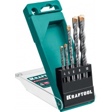 Набор сверл по бетону Extreme, 5 шт: 4-5-6-8-10 мм, трехгранный хвостовик KRAFTOOL 29166-H5