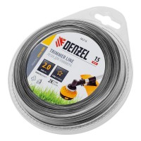 Леска для триммера двухкомпонентная звезда, 2,0мм х 15м, FLEX CORD, DENZEL (96216)
