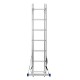 Лестница, 2 х 7 ступеней, алюминиевая, двухсекционная, Сибртех (97907)
