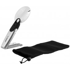 Лупа-трансформер 2-х/6-ти кратное увеличение, d 90 мм, пластиковая линза со светодиодной подсветкой ЗУБР 40557