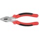Плоскогубцы комбинированные Стандарт красно-черные пластиковые ручки, полированная сталь 165 мм (48165)