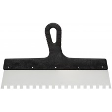 Шпатель зубчатый, 10х10 мм, нержавеющая сталь, пластиковая ручка, 350 мм (30-2358)