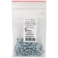 Винт с полуцилиндрич. головкой с полной резьбой оцинков. DIN 7985 3х12 100 шт Фасовка (27693-0)