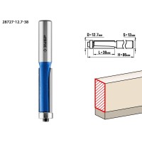 Фреза кромочная 12.7?38 мм с нижним подшипником хвостовик 12 мм ЗУБР Профессионал 28727-12.7-38