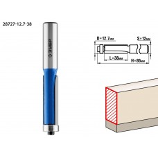 Фреза кромочная 12.7?38 мм с нижним подшипником хвостовик 12 мм ЗУБР Профессионал 28727-12.7-38