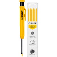 Карандаш автоматический d 2,8 мм, HB, 6 сменных грифелей ЗУБР АСК жёлтый 06311-5