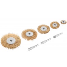 Корщетки со штифтом, набор 5 шт. ( колеса 25 / 38 / 50 / 63 / 75 мм ) (38572)