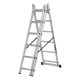 Лестница, 3 х 6 ступеней, алюминиевая, трехсекционная, Сибртех (97816)