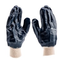 Перчатки трикотажные с обливом из бутадиен-нитрильного каучука, манжет, L Сибртех (67831)