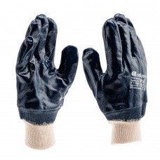 Перчатки трикотажные с обливом из бутадиен-нитрильного каучука, манжет, L Сибртех (67831)