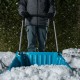 Скрепер-волокуша для уборки снега, полипропилен, колеса, 595х715х1445мм, рукоятка с ПВХ, LUXE Palisad (61694)