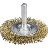 Щетка дисковая для дрели 50 мм, витая стальная латунированная проволока 0.3 мм STAYER Professional 35114-050_z01