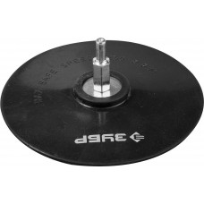 Тарелка опорная резиновая d 125 мм, шпилька d 8 мм, на липучке, для дрели ЗУБР 3577-125