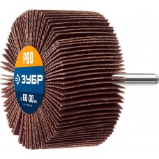 Круг шлифовальный лепестковый d 60 x 30 мм, P80, на шпильке d 6 мм ЗУБР Профессионал 36602-080_z01