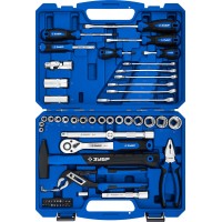 ЗУБР Универсал-63, 63 предм., (1/2+ 1/4), универсальный набор инструмента, Профессионал (27670-H58_z01)