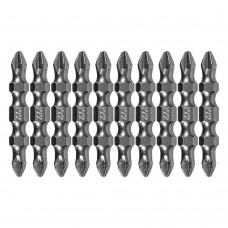 Бита двухсторонняя, PH2-PZ2 х 45 мм, сталь S2, 10 шт. Denzel (11675)