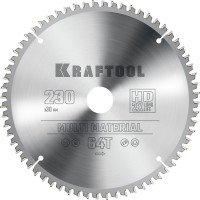 Пильный диск по алюминию Multi Material, 230 х 30 мм, 64Т KRAFTOOL 36953-230-30